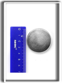 Неодимовый магнит 40х10 мм, N33, диск - фото 10808