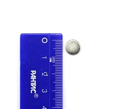 Неодимовый магнит диск 9х2 мм - фото 8468