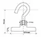 Магнитное крепление с крючком E75 (M10) E75
